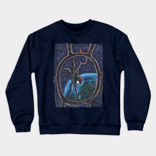 Cat the Astronaut Crewneck Sweatshirt